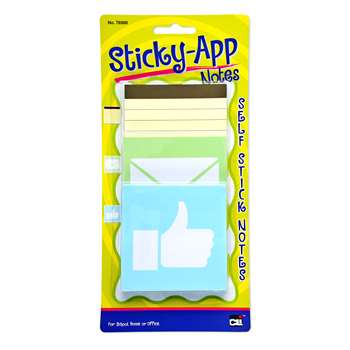 Sticky App Notes Pastel 3 Assorted Designs, CHL76980