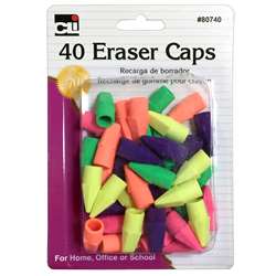 Pencil Eraser Caps Assorted Colors, CHL80740