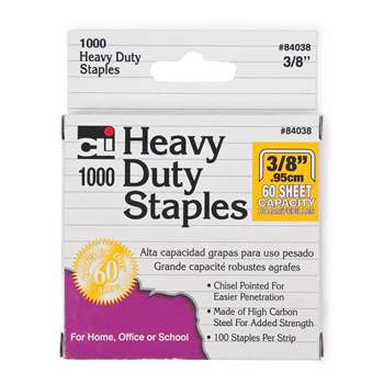 Extra Heavy Duty Staples 3/8" By Charles Leonard