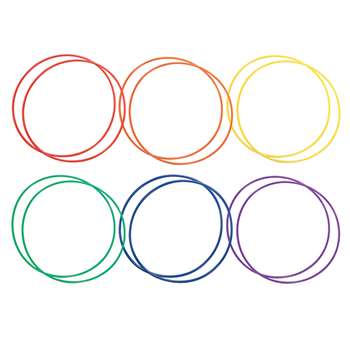 Plastic Hoops 24In 12/Pk 2 Each Of 6 Colors By Champion Sports