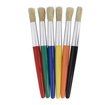 Round Wooden Handle Brushes 6/Set By Chenille Kraft