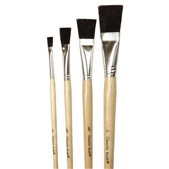 Black Bristle Easel Brush 1 Each 1/4 1/2 3/4 By Chenille Kraft