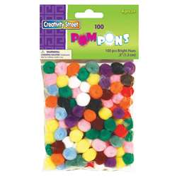 Pom Pons Assorted 1/2 Inch By Chenille Kraft