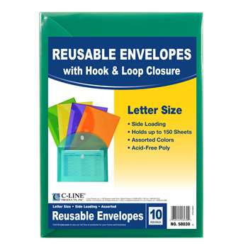 Xl Reusable Envelopes 10 Pack With Hook & Loop Clo, CLI58030