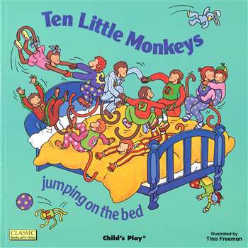 Classic Books-W-Holes Ten Little Monkeys By Childs Play Books
