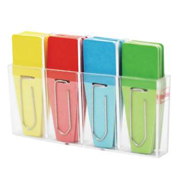 Solid Clip Flags 24Pk Red Blue Yellow Green, CRT127