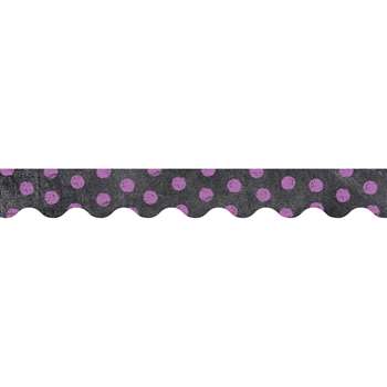 Dots On Chalkboard Purple Borders, CTP0225