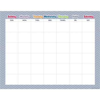 Shop Slate Grey Chevron Calendar Chart - Ctp0970 By Creative Teaching Press