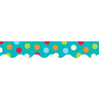 Dots On Turquoise Wavy Border By Creative Teaching Press