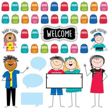 Stick Kids All Are Welcome Bulletin Board Set, CTP10669