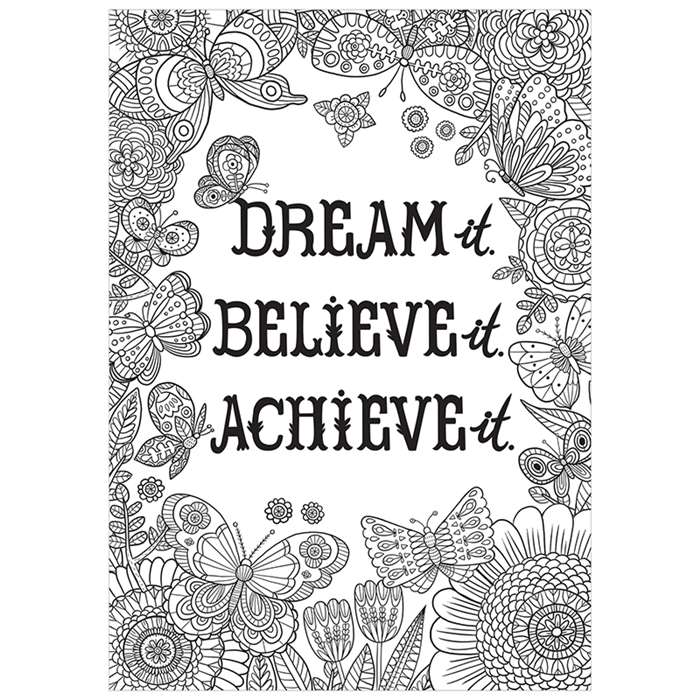 Dream It Believe It Achieve It Inspire U Poster, CTP3195