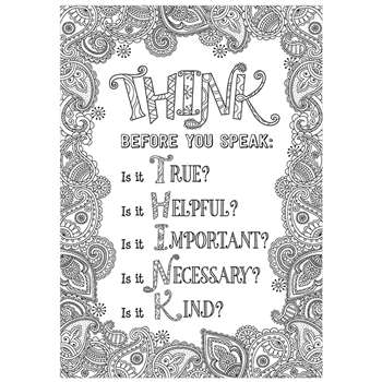 Think Before You Speak Inspire U Poster, CTP3198