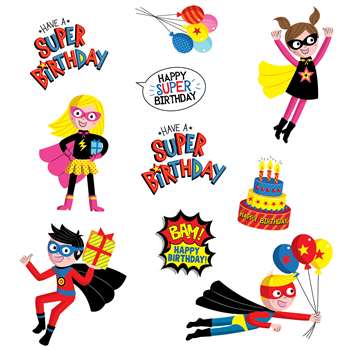 Superheroes Birthday Stickers, CTP4407