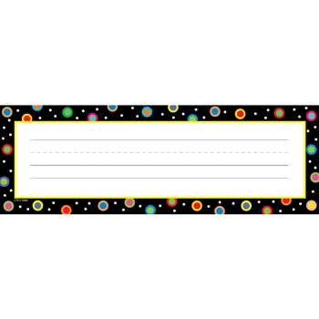 Dots On Black Name Plates By Creative Teaching Press