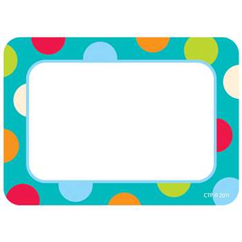 Dots On Turquoise Name Tags By Creative Teaching Press