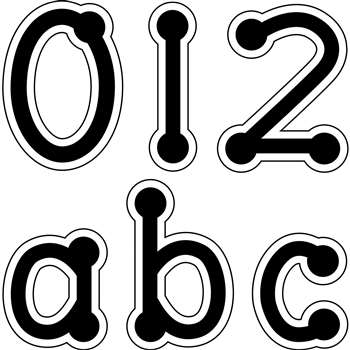 Black Dot-To-Dot Lowercase Letters Stickers By Creative Teaching Press