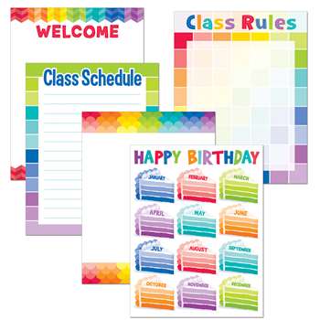 Painted Palette Classroom Essentials Chart Pack, CTP4710