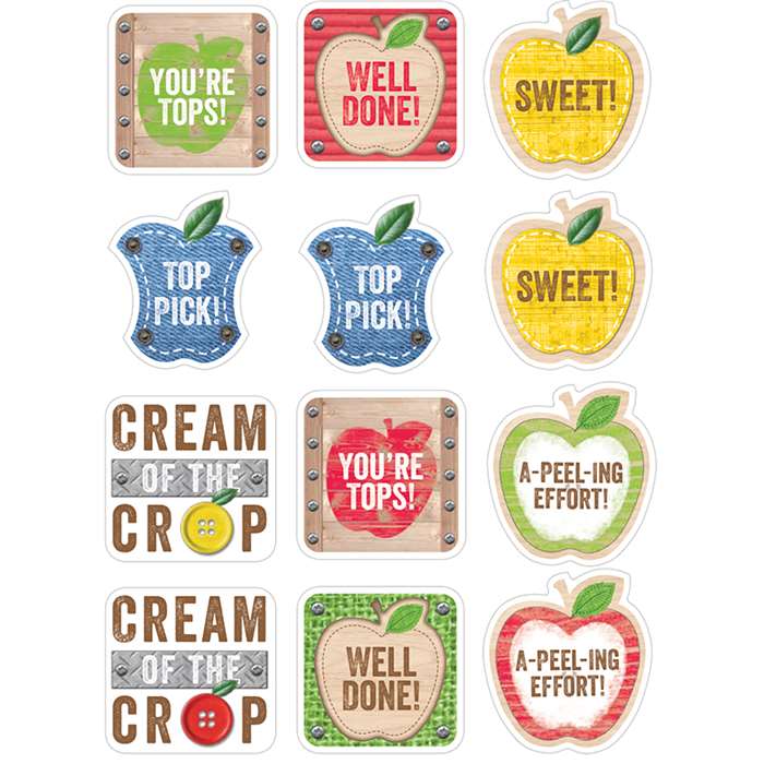 Apple Reward Stickers Upcycle Style, CTP4730