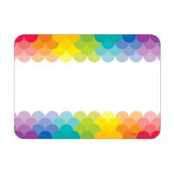 Painted Palette Rainbow Labels Scallops, CTP4821