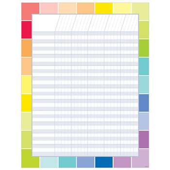 Rainbow Paint Chip Incentive Chart, CTP5326