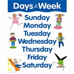 Days Of The Week Small Chart By Creative Teaching Press