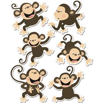 Monkeys 6In Designer Cut-Outs By Creative Teaching Press