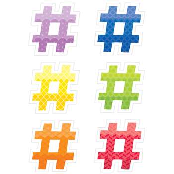 Hashtags 6&quot; Cut Outs Painted Palette, CTP6501