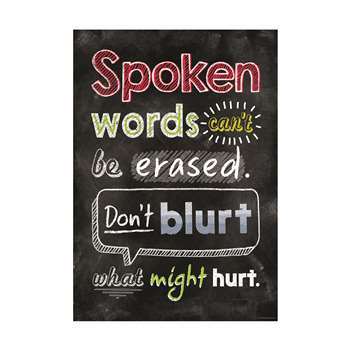Spoken Words Cant Be Erased Inspire U Poster, CTP6749