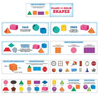 Plane And Solid Shapes Mini Bulletin Board Set, CTP6984