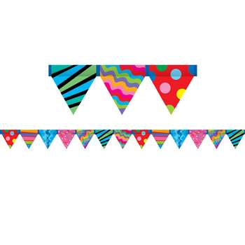 Poppin Patterns Pennant Border By Creative Teaching Press