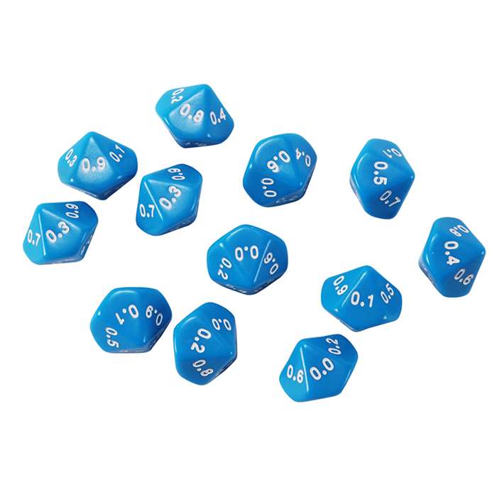 Place Value Dice Tenths 12 Set, CTU7333