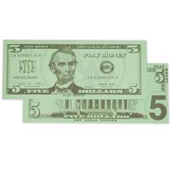 $5 Bills Set 100 Bills By Learning Advantage