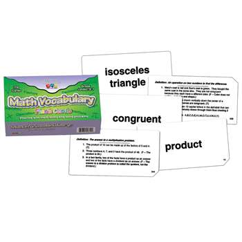 Math Vocabulary Flash Cards, CTU8612