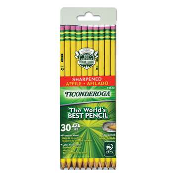 Ticonderoga No 2 Pre Sharpened 30Pk By Dixon Ticonderoga