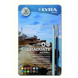 Aquarell Colored Pencils Metal 12Bx Lyra Graduate, DIX2881120