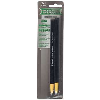 Dixon China Markers Black 2Pk, DIX30771