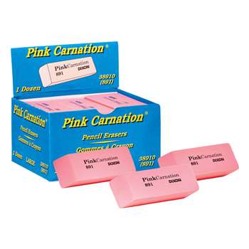 Dixon Pink Carnation Erasers Large, DIX38910