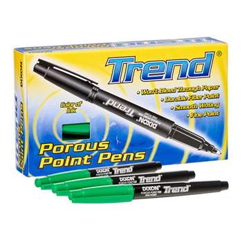 Trend Porous Point Pens 12 Ct Green, DIX81140