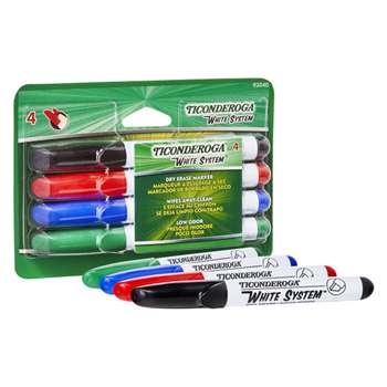 Dry Erase Markers 4 Assorted Colors Chisel Tip, DIX92040