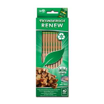 Ticonderoga Renew Recycled Wood Pencils 10Pk, DIX96110