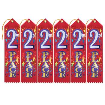 Award Ribbon 2Nd 6-Pk By Diploma Mill