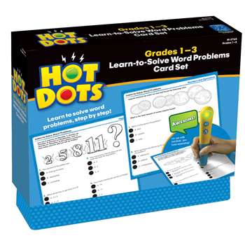 Hot Dots Learn To Solve Word Problem Set Gr 1-3 By Educational Insights