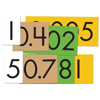 4-Value Decimals To Whole Number Place Value Cards, ELP626641