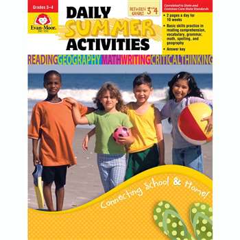 Daily Summer Activities Gr 3-4 By Evan-Moor