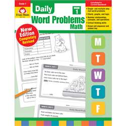 Daily Word Problems Math Grade 1, EMC3091