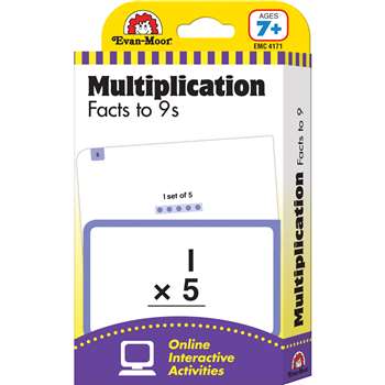 Flashcard Set Multiplication Facts To 9S By Evan-Moor