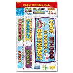 Happy Birthday Owls Bulletin Board Set By Edupress