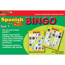 Spanish In A Flash Bingo Set 1 By Edupress