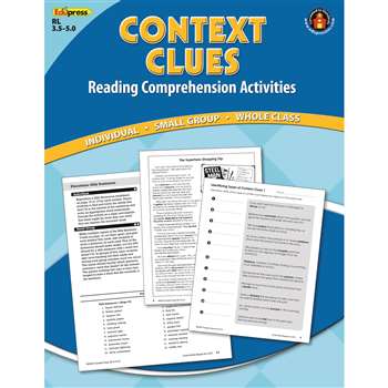 Context Clues Comprehension Bk Blue Level By Edupress