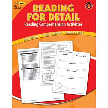 Reading Detail Comprehension Bk Red Level By Edupress